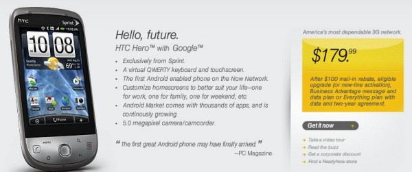 Sprint HTC Hero Sale Sprint HTC Hero Sale