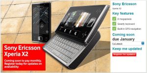 Xperia X2 Jan 2010