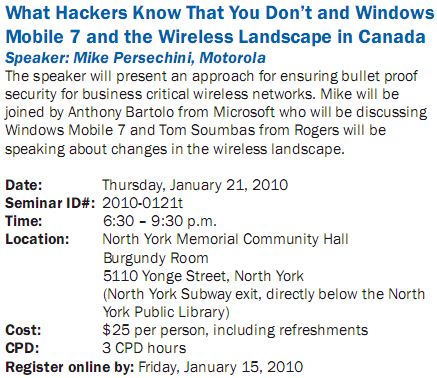 Windows Mobile 7 canada motorola