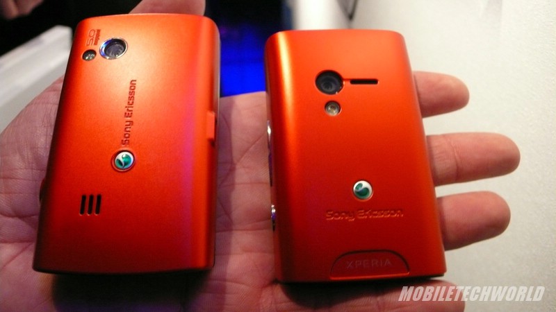 Xperia X10 Mini vs Mini Pro back