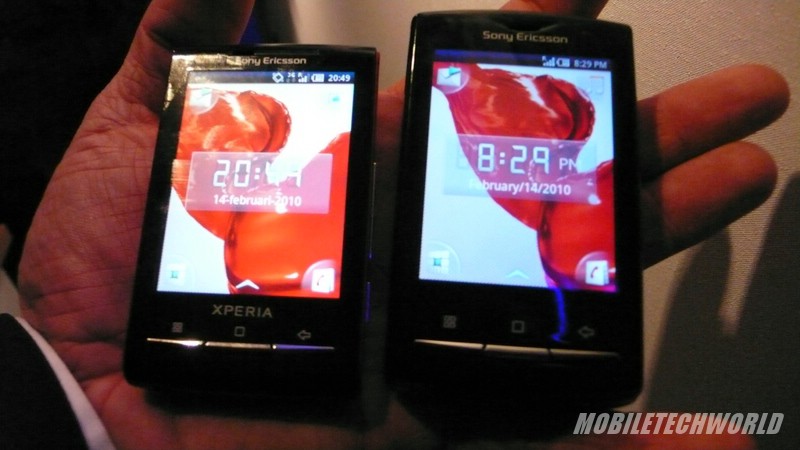 Xperia X10 Mini vs Mini Pro front