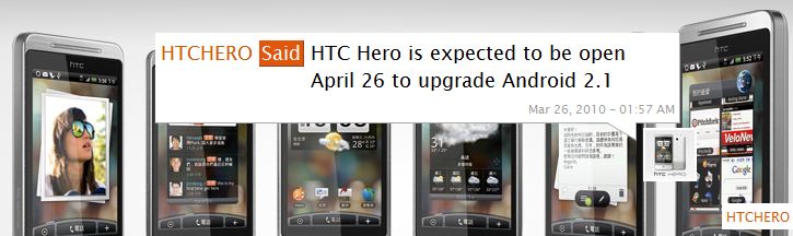 Android 2.1 HTC Hero