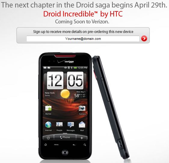 HTC INcredible Verizon