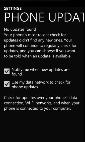 WP7 phone update