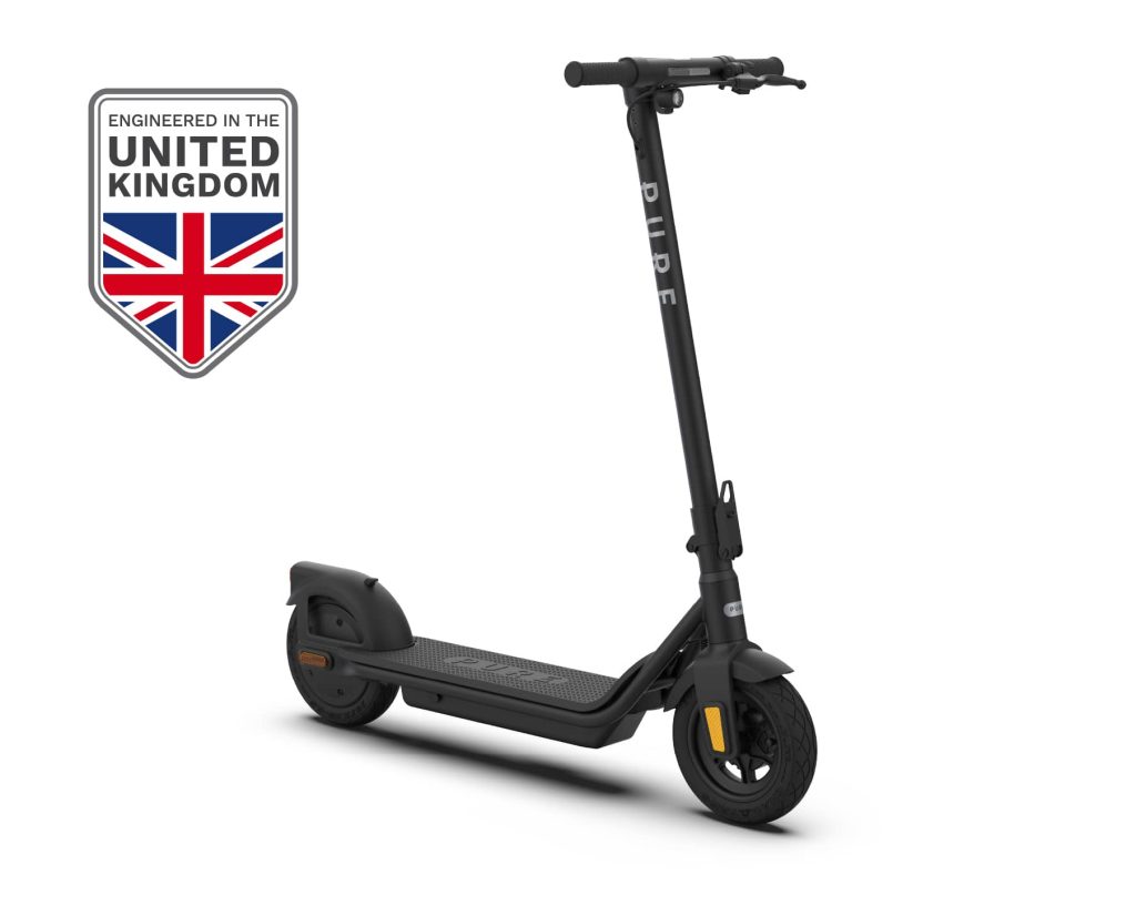 Pure Electric scooter on white background