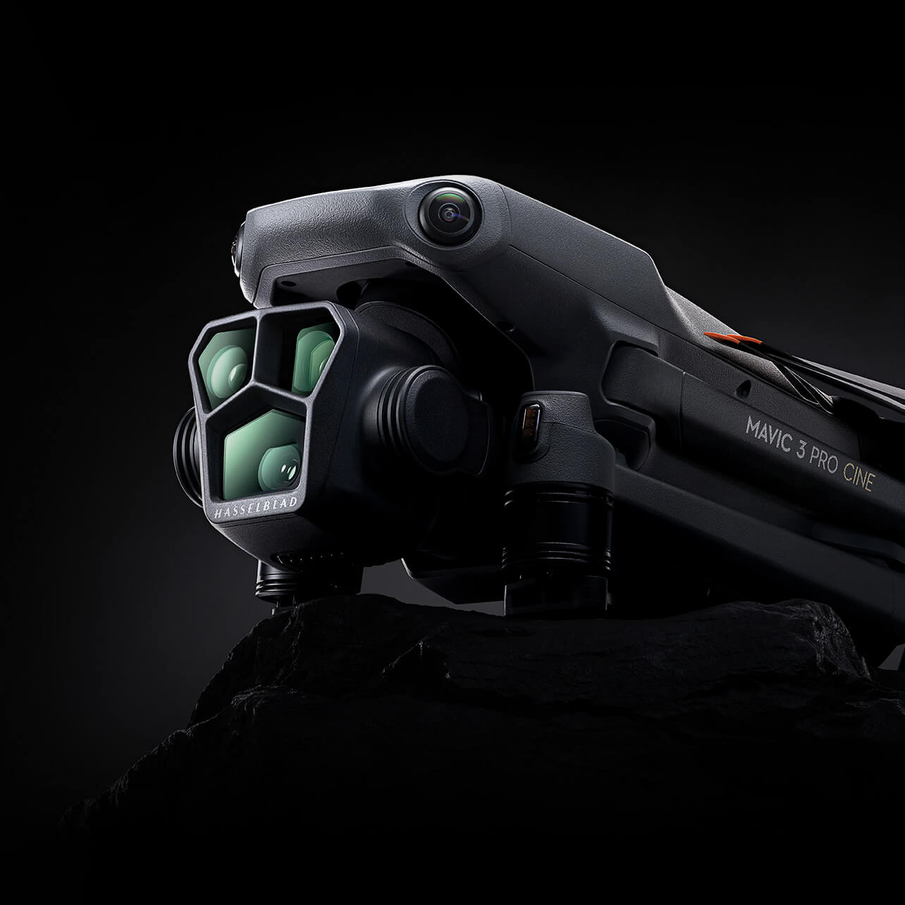 DJI Mavic 3 Pro Cine drone camera closeup