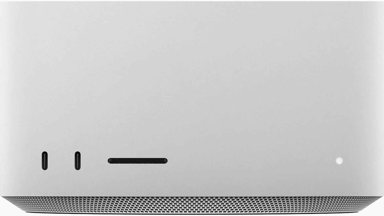 Apple Mac Studio front ports, amid the Mac Studio M5 delay reports