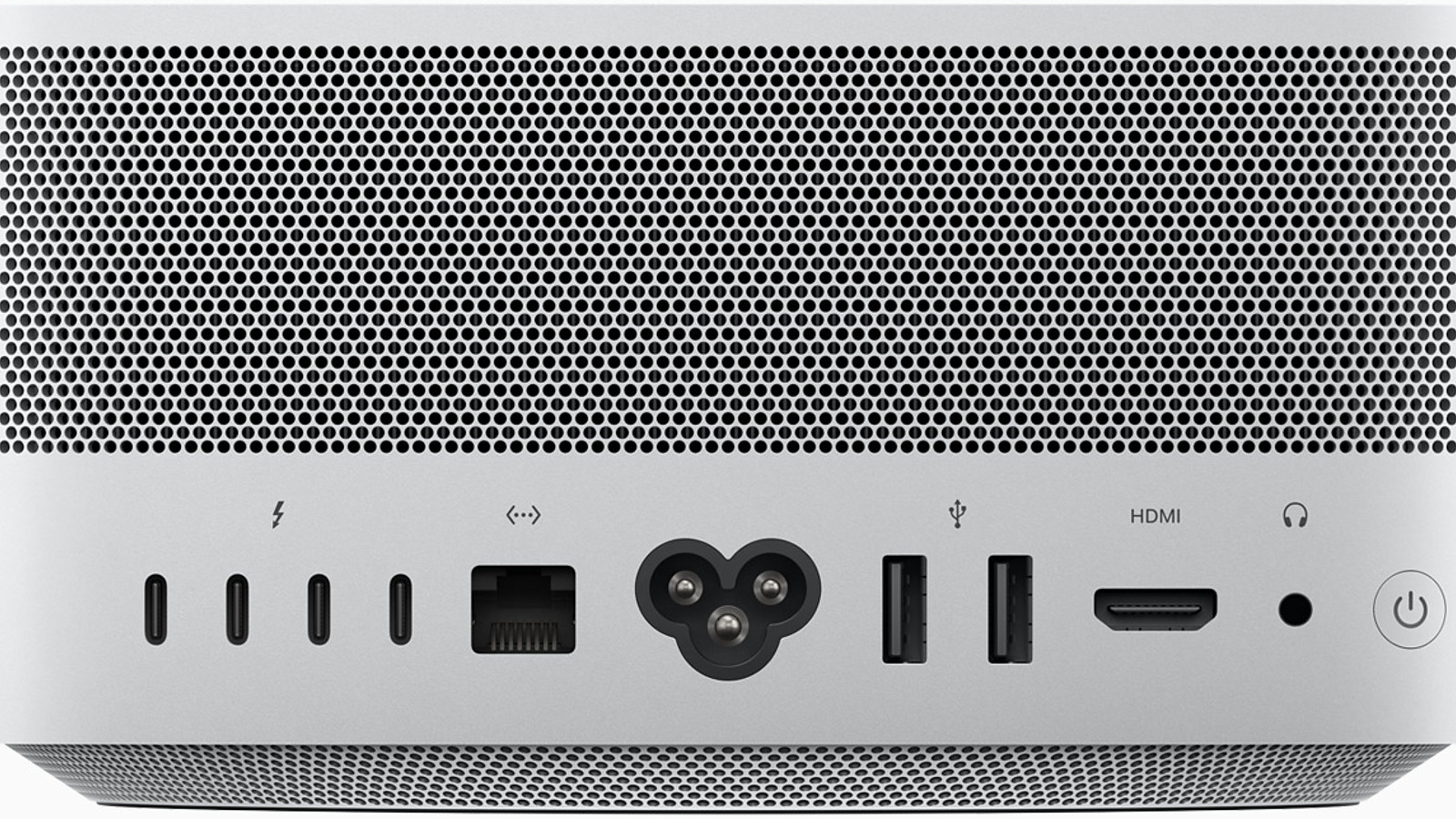 Apple Mac Studio official rear ports image