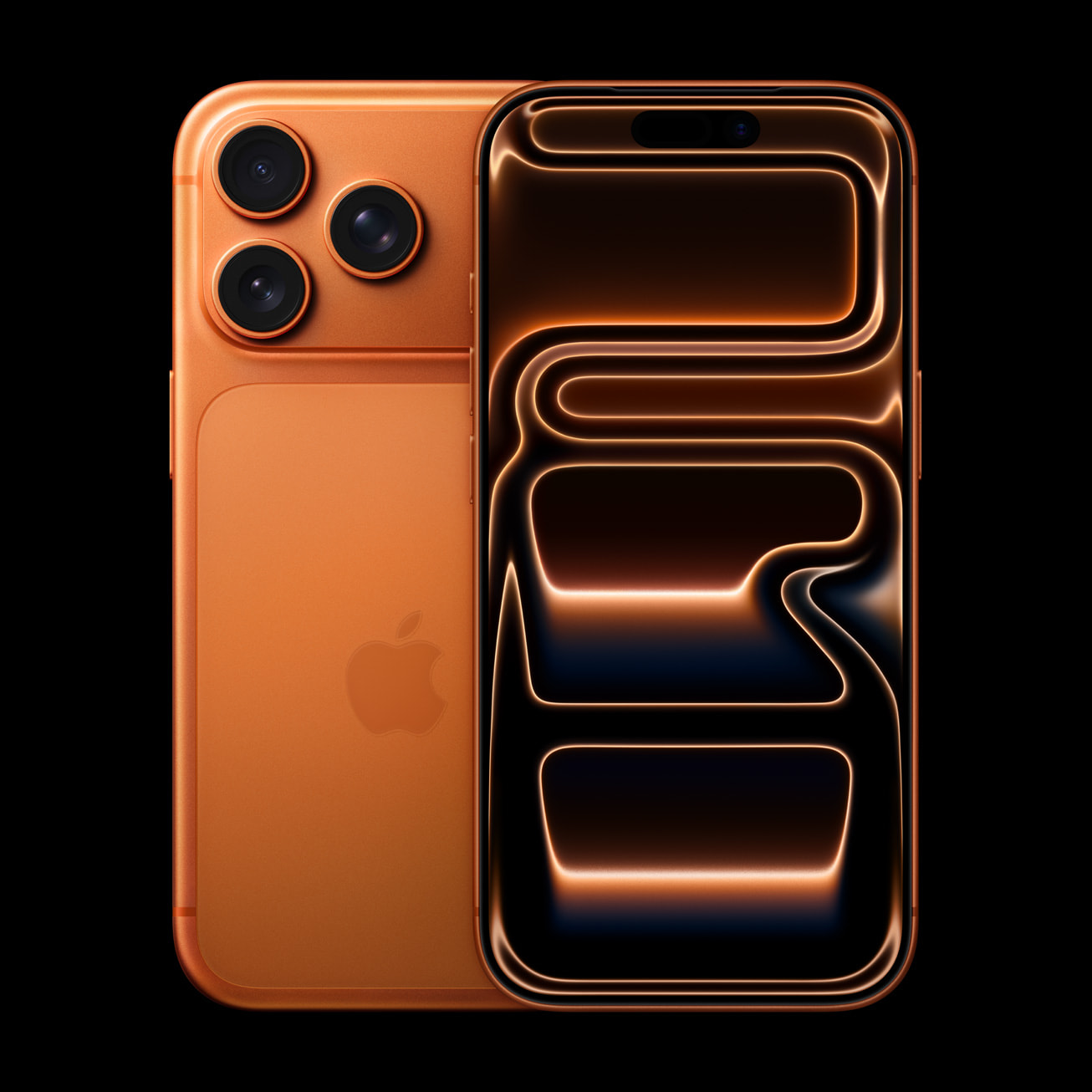 iPhone 17 Pro Max Cosmic Orange showing variable aperture camera system