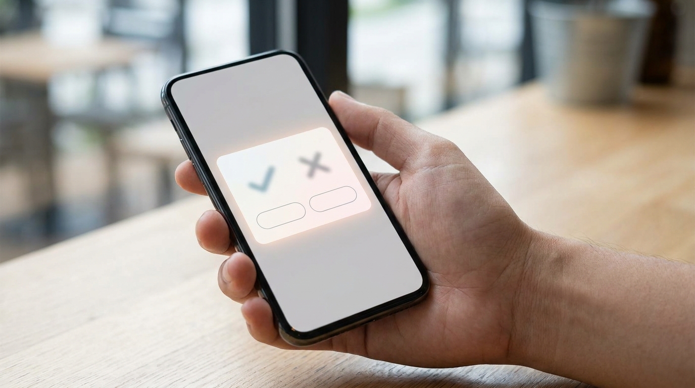 Concept image of an agentic AI payment confirmation pop-up on a UK banking app
