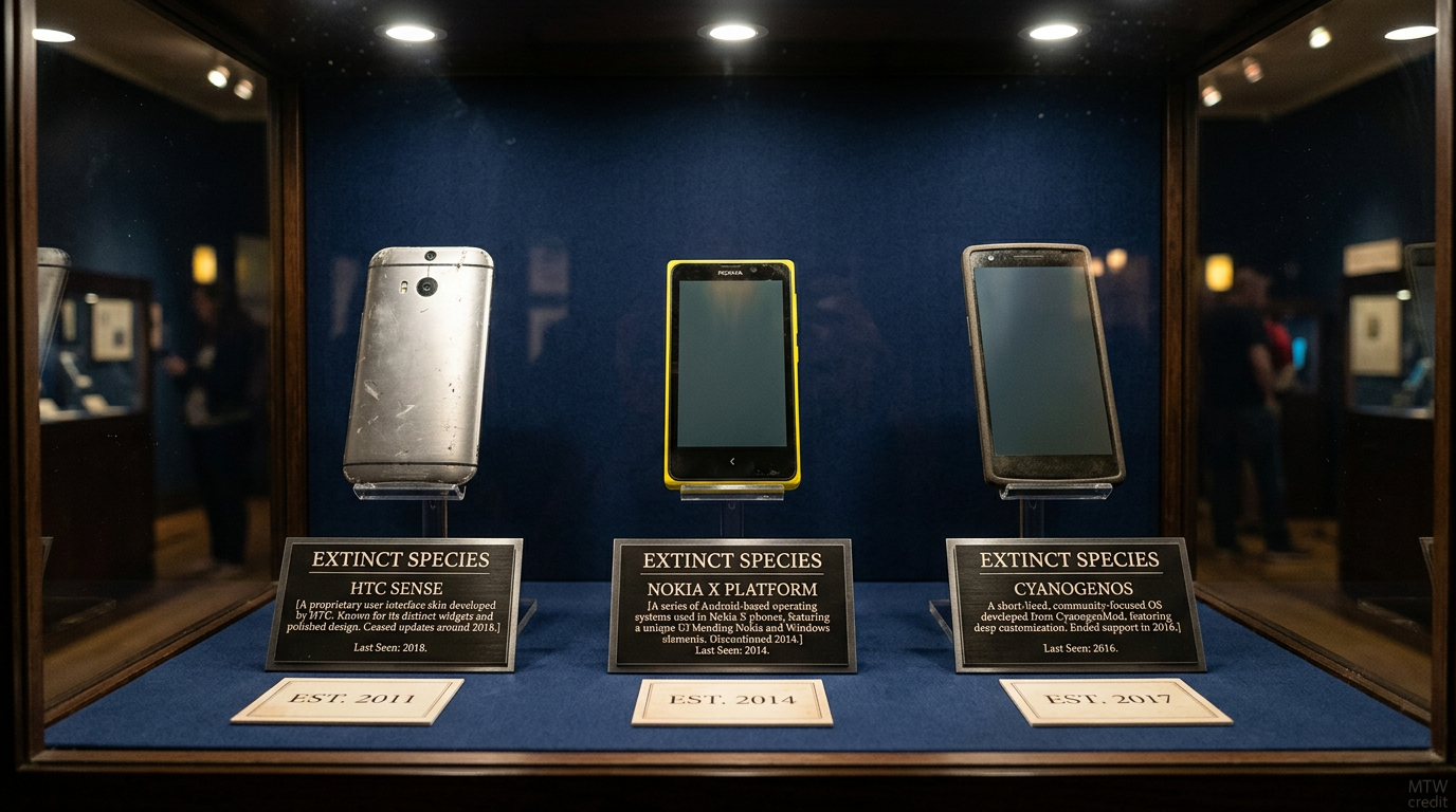 Concept museum of extinct Android manufacturer skins