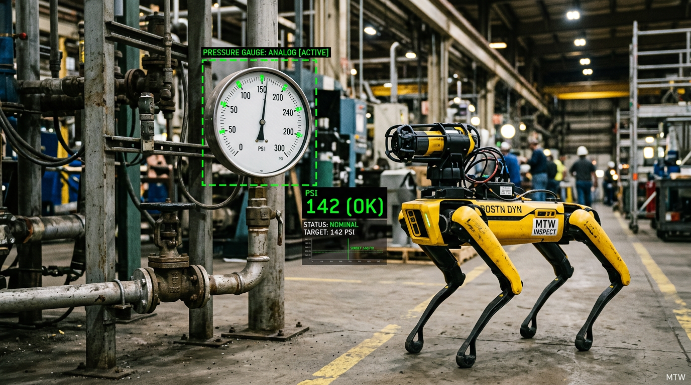 Editorial image of a robot spotting a specific object in a cluttered scene