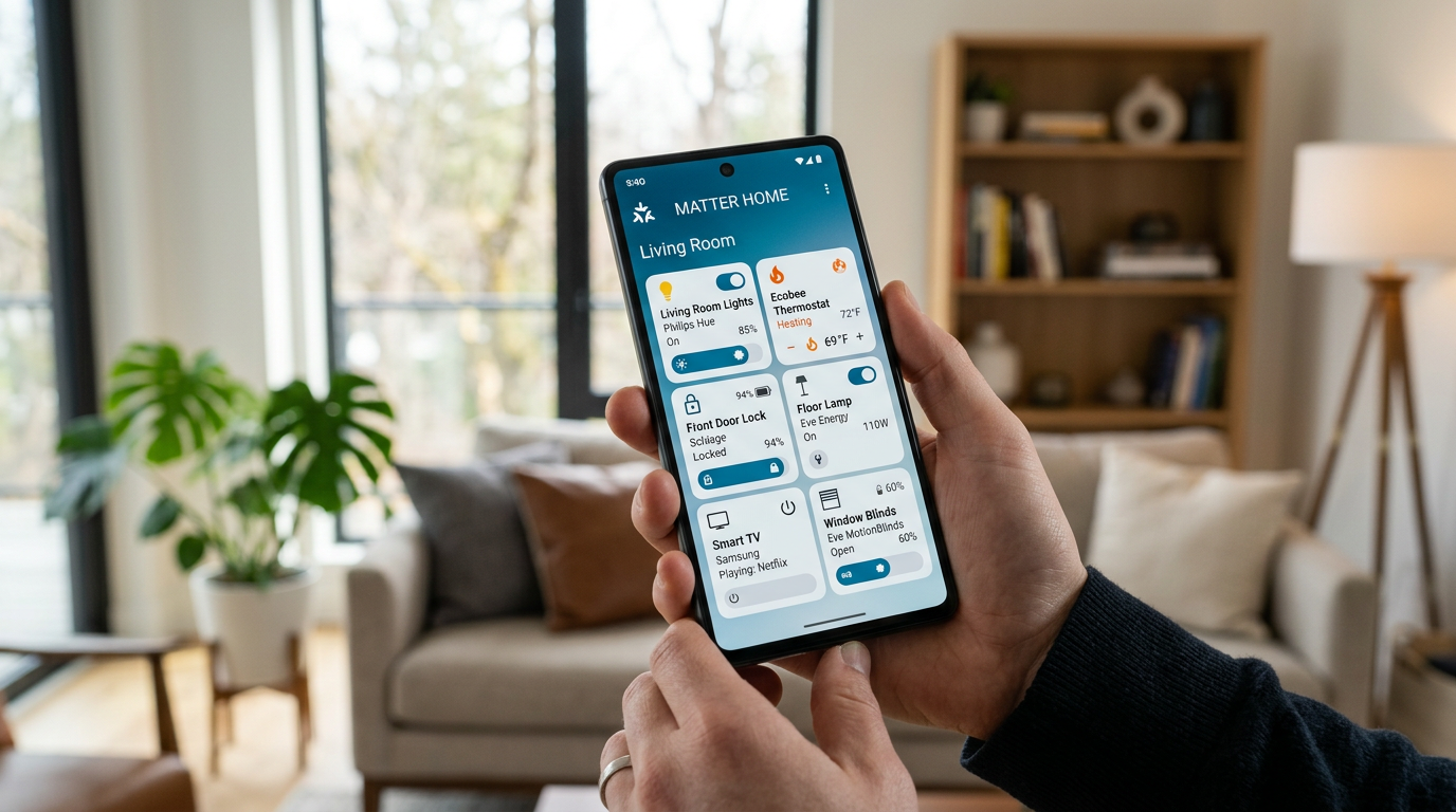 smart home in 2026 Matter app dashboard