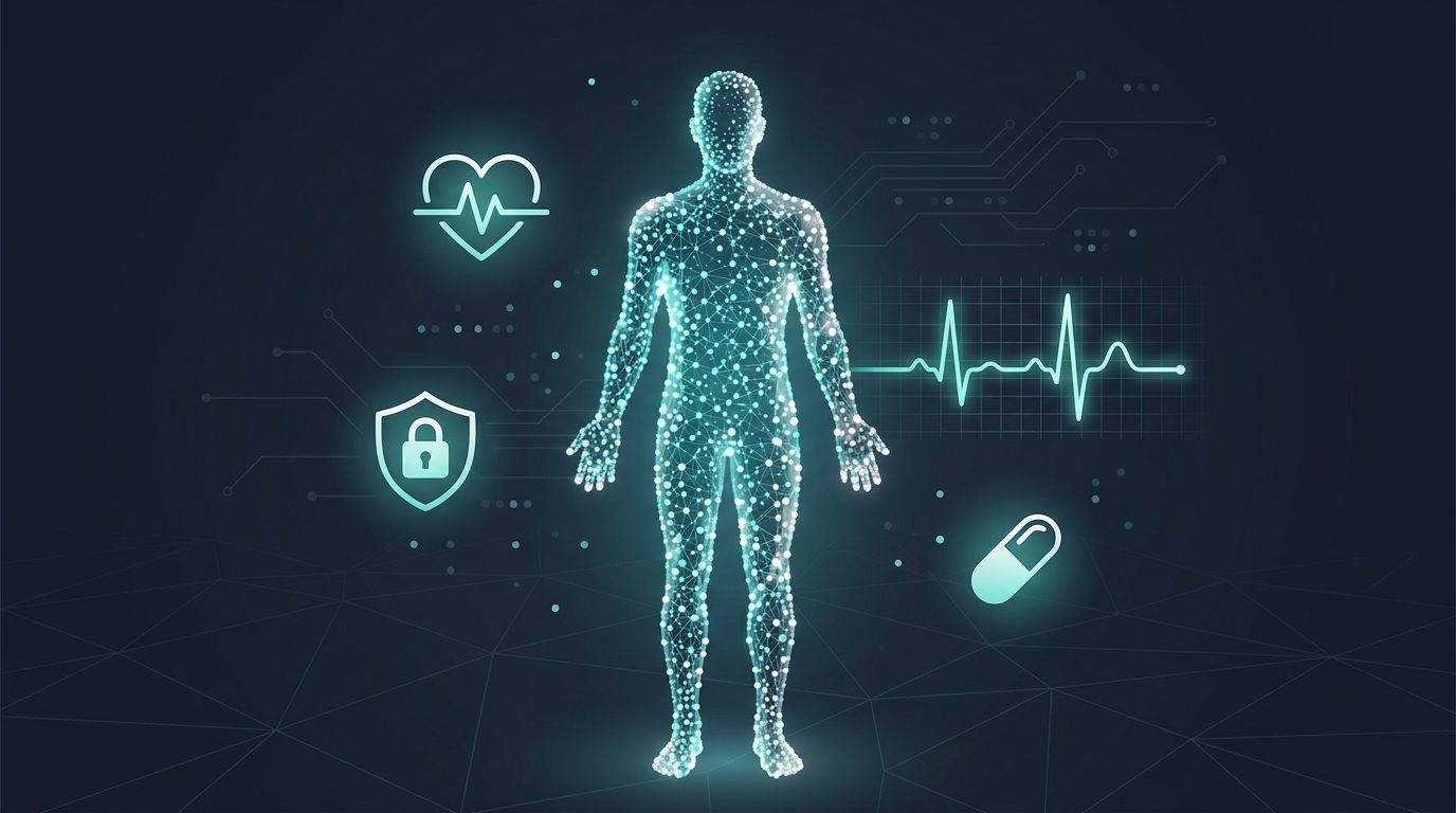 Editorial concept illustration for personal healthcare AI