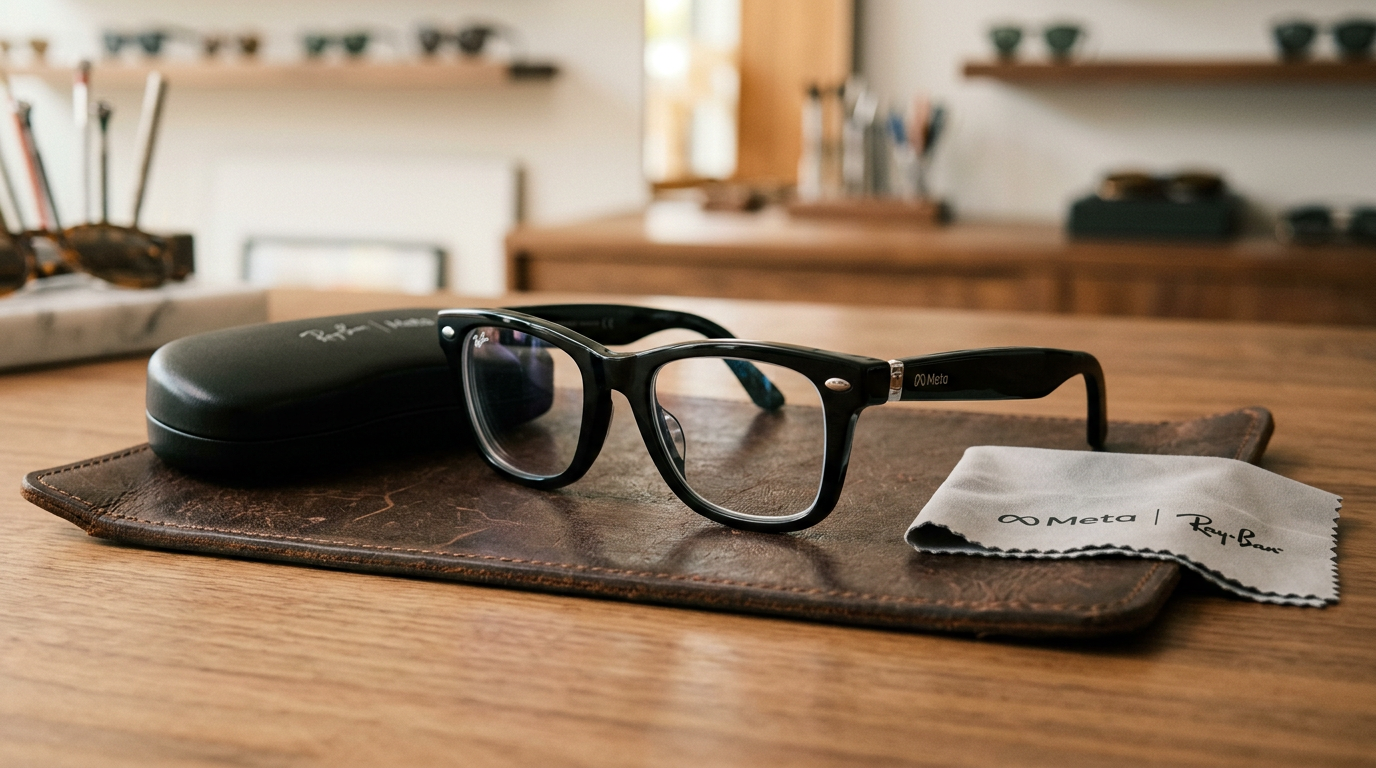 Meta Ray-Ban prescription lenses on tray