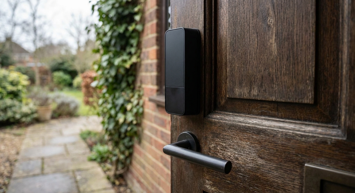 Smart lock fitted to a UK front door