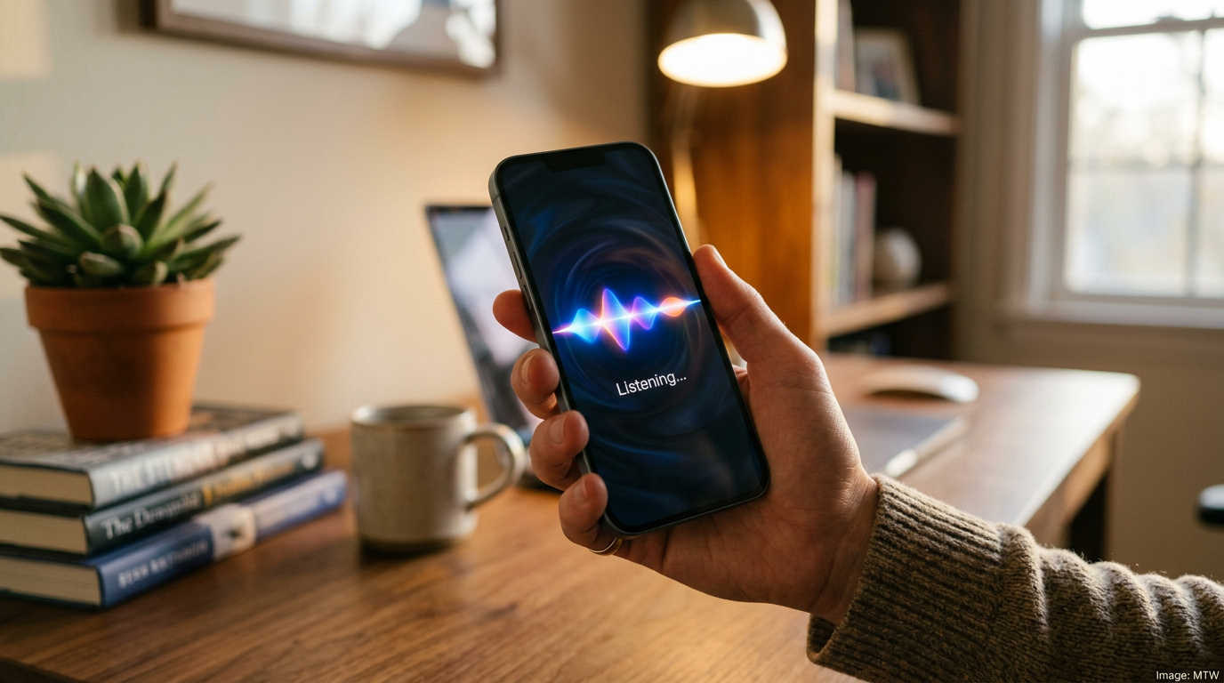 On-device AI illustration on a smartphone