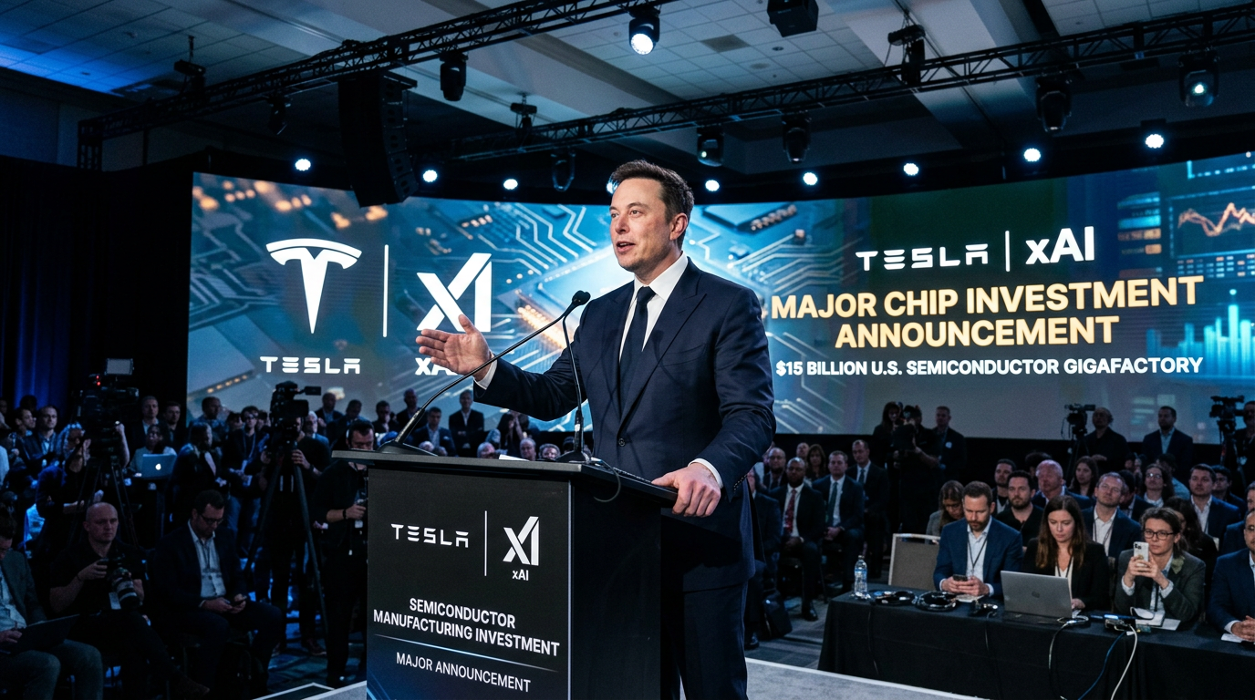 Musk Terafab announcement chip stage