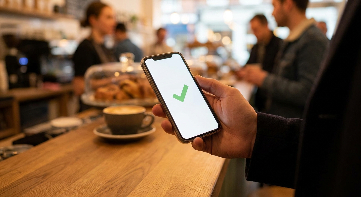 UK contactless card payment confirmation on a smartphone screen