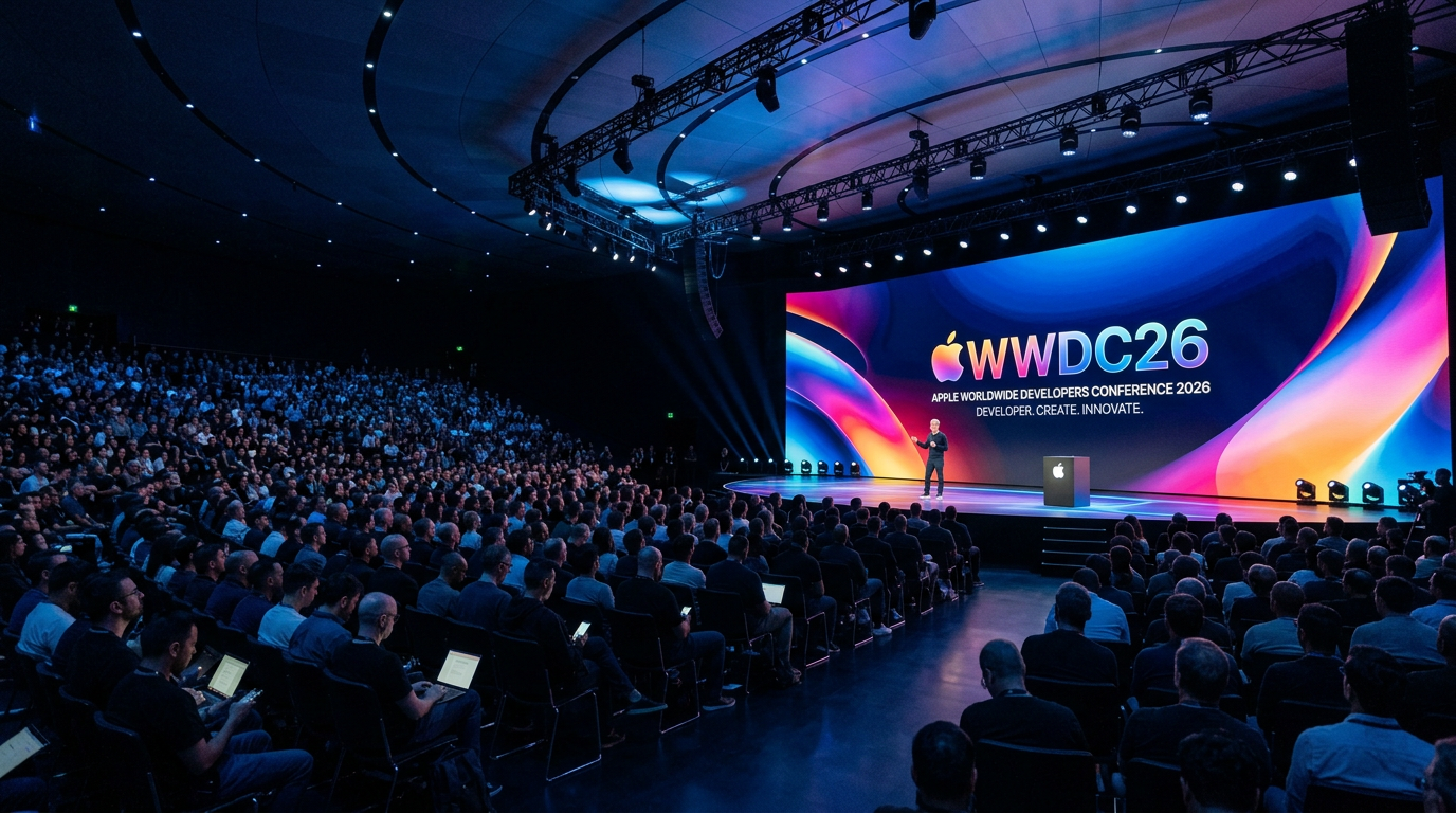 WWDC 2026 stage Apple developer event