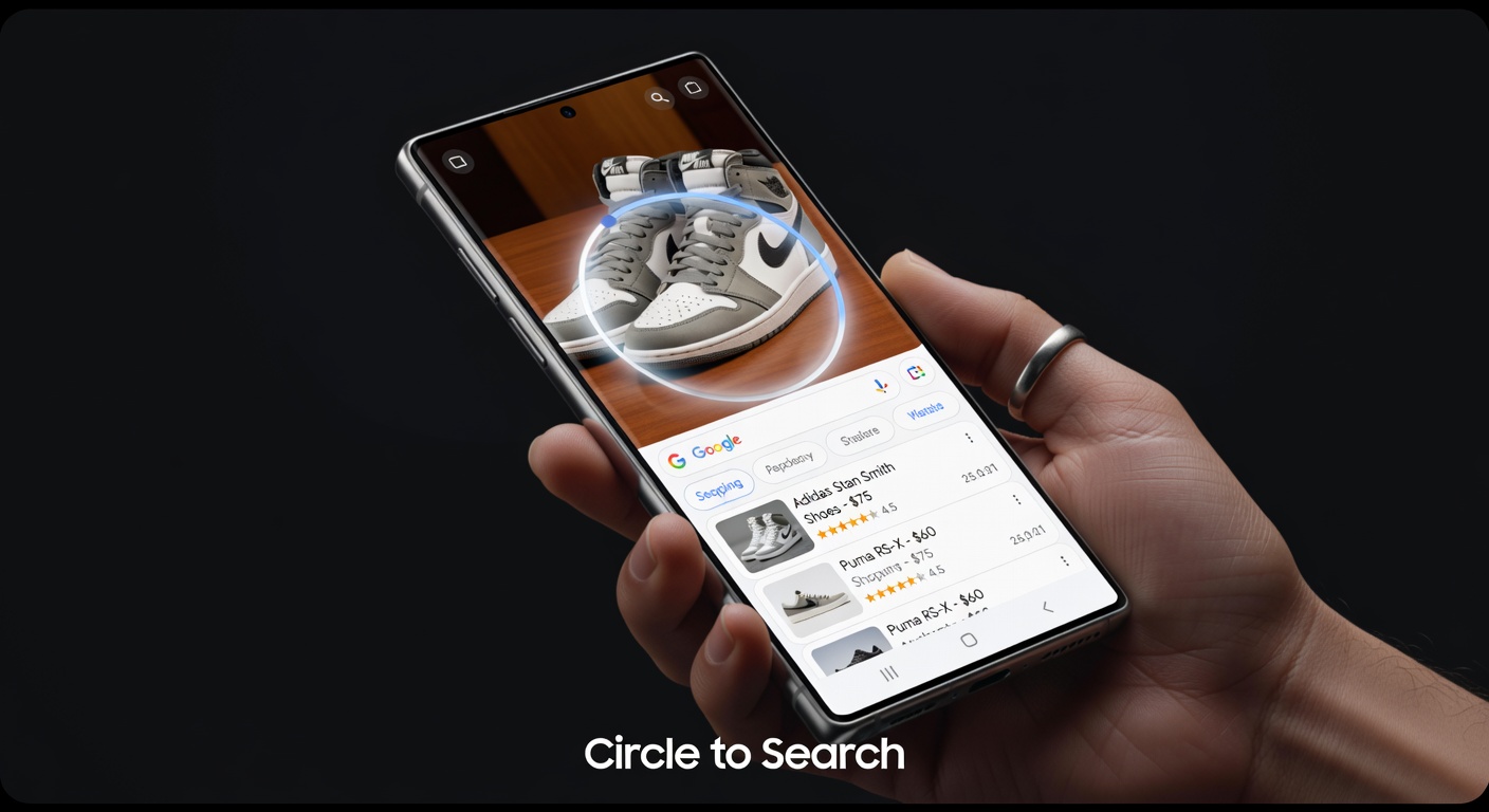 Circle to Search feature on Samsung Galaxy phone. Image: MTW