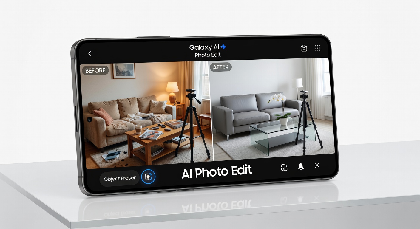 Galaxy AI Photo Edit before and after comparison. Image: MTW