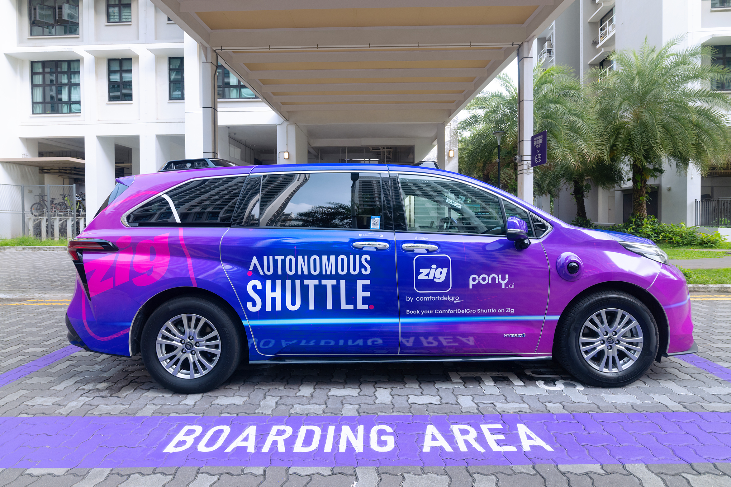 Pony.ai autonomous vehicle operating in Singapore