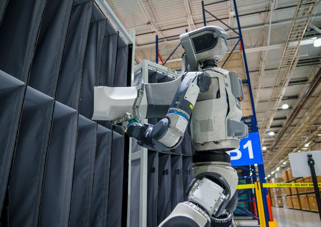 Boston Dynamics Atlas robot deployed in industrial environment. Image: Boston Dynamics