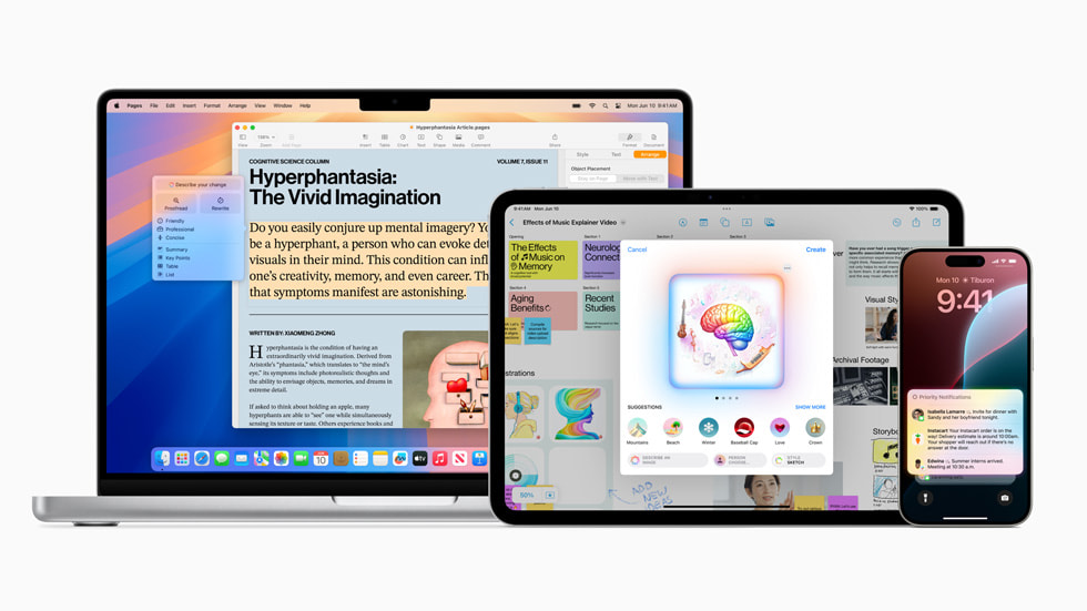 Apple Intelligence delay - WWDC 2024 hero image with Apple Intelligence wordmark