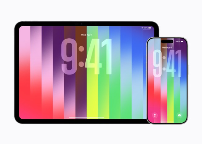 iOS 26.5 RC Pride Luminance wallpaper on iPhone and iPad