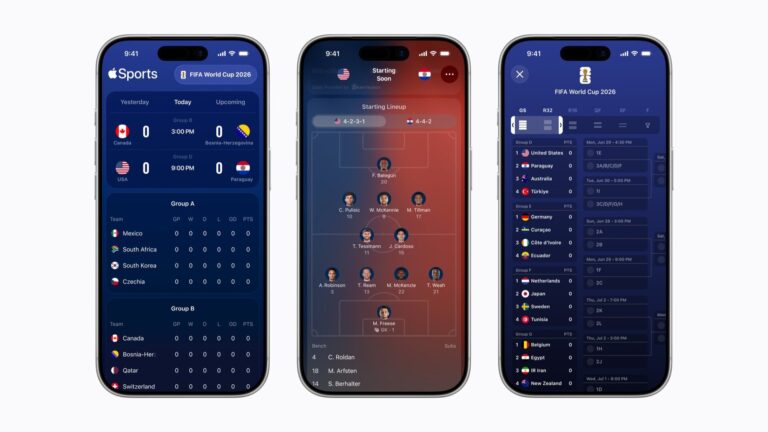 Apple Sports app UK expansion with FIFA World Cup 2026 features