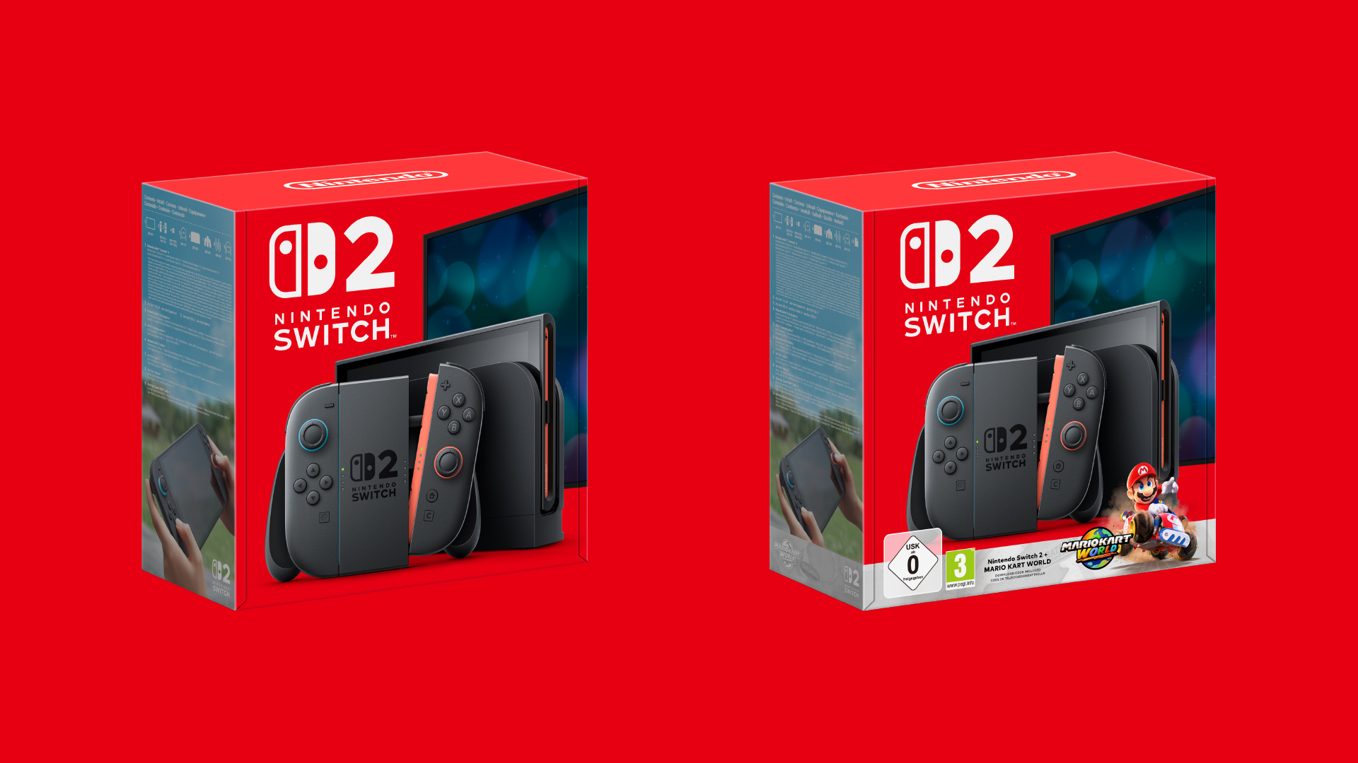 Nintendo Switch 2 accessories and console retail boxes sold at UK retailers