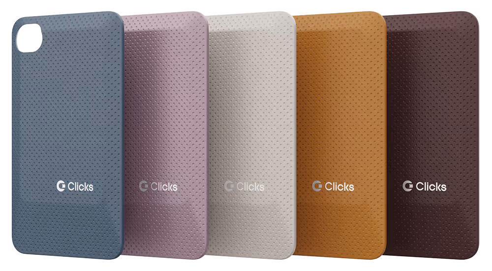 Official Clicks image showing keyboard cover colour options