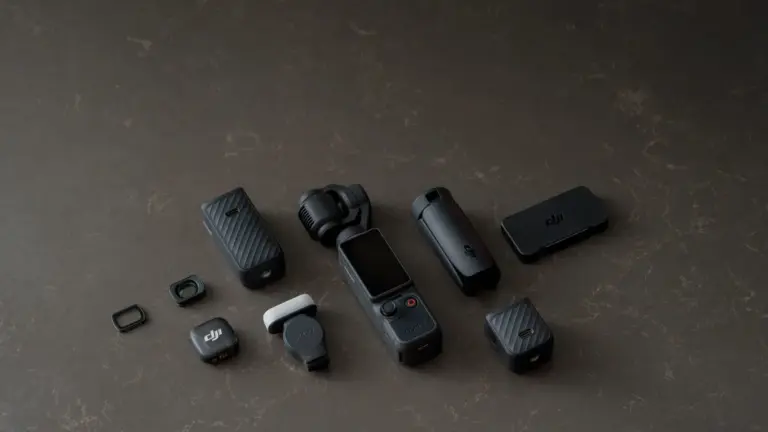DJI Osmo Pocket 4 product photo with flip screen