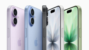 iPhone 17 UK colour lineup shown from the rear