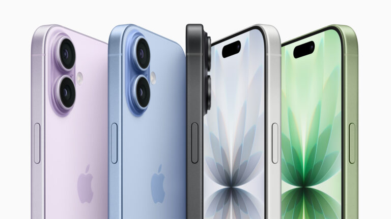 iPhone 17 UK colour lineup shown from the rear