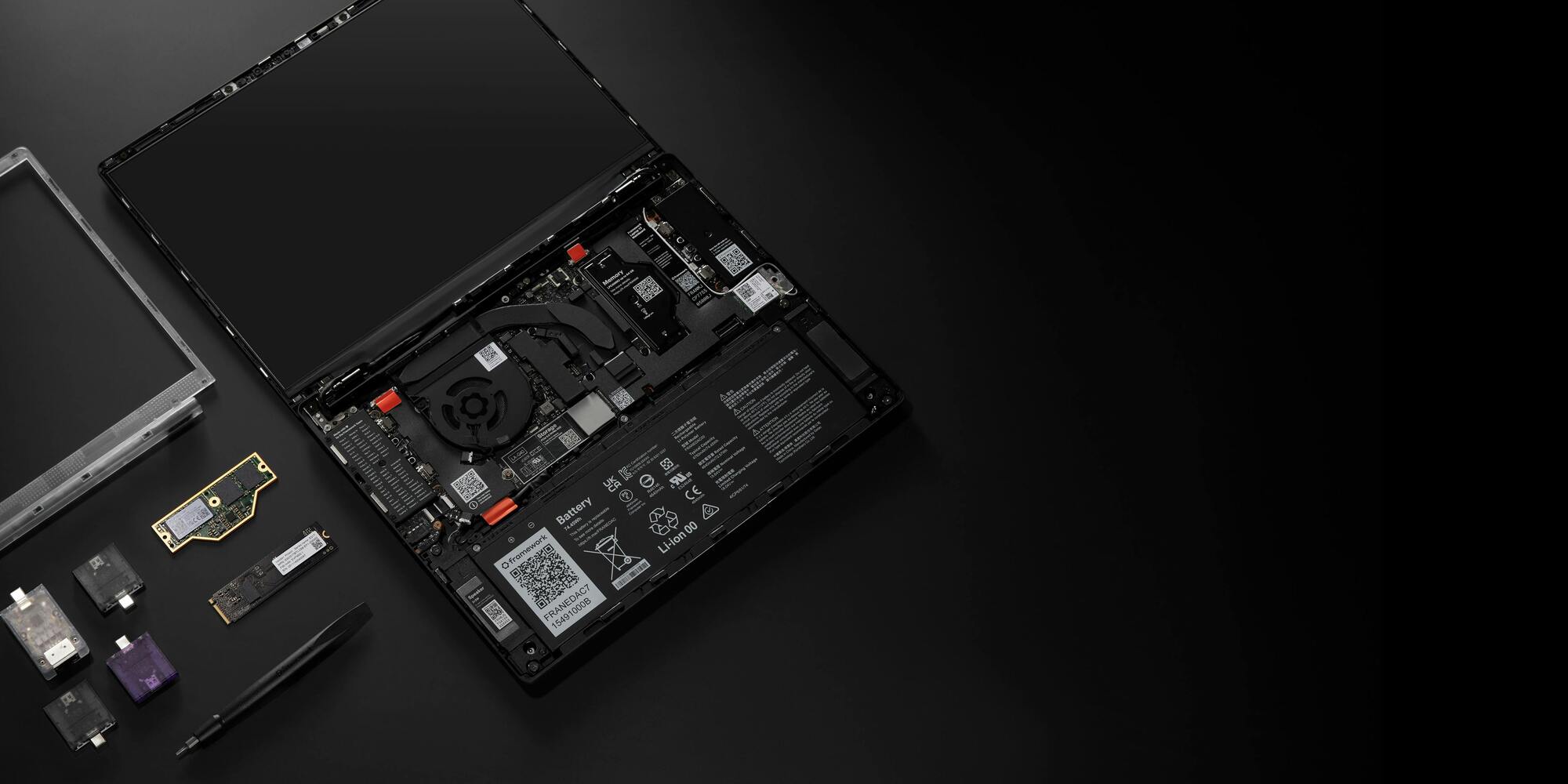 Framework Laptop 13 Pro hero image showing the chassis