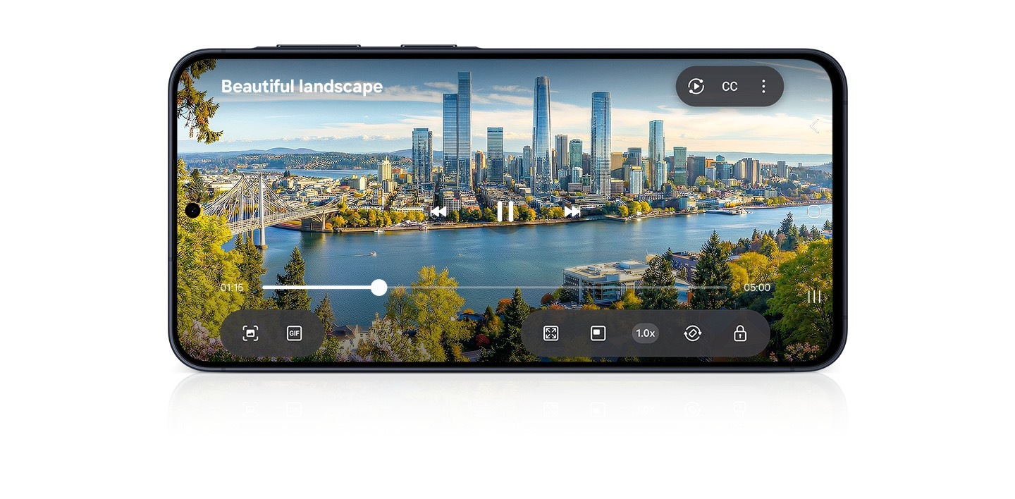 Samsung Galaxy A57 5G display close-up showing the 6.7-inch AMOLED Plus and Vision Booster in use