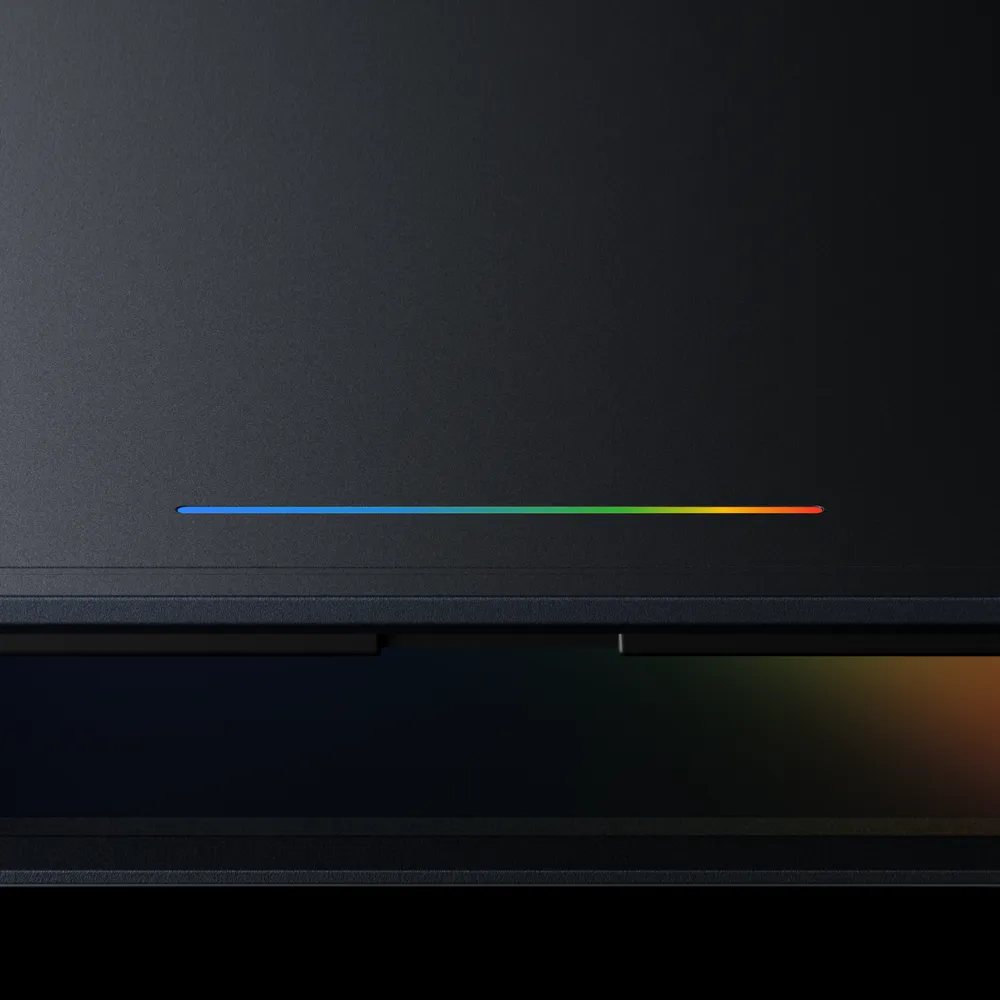 Googlebook Glowbar light strip on Gemini Intelligence laptop