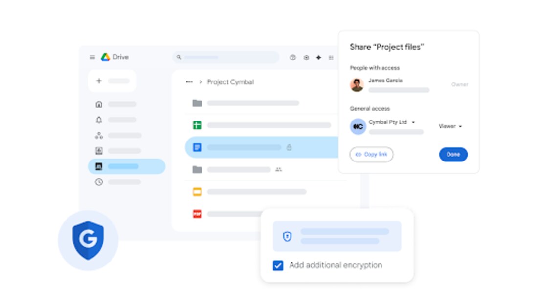 Google Drive interface showing files that count against the storage quota