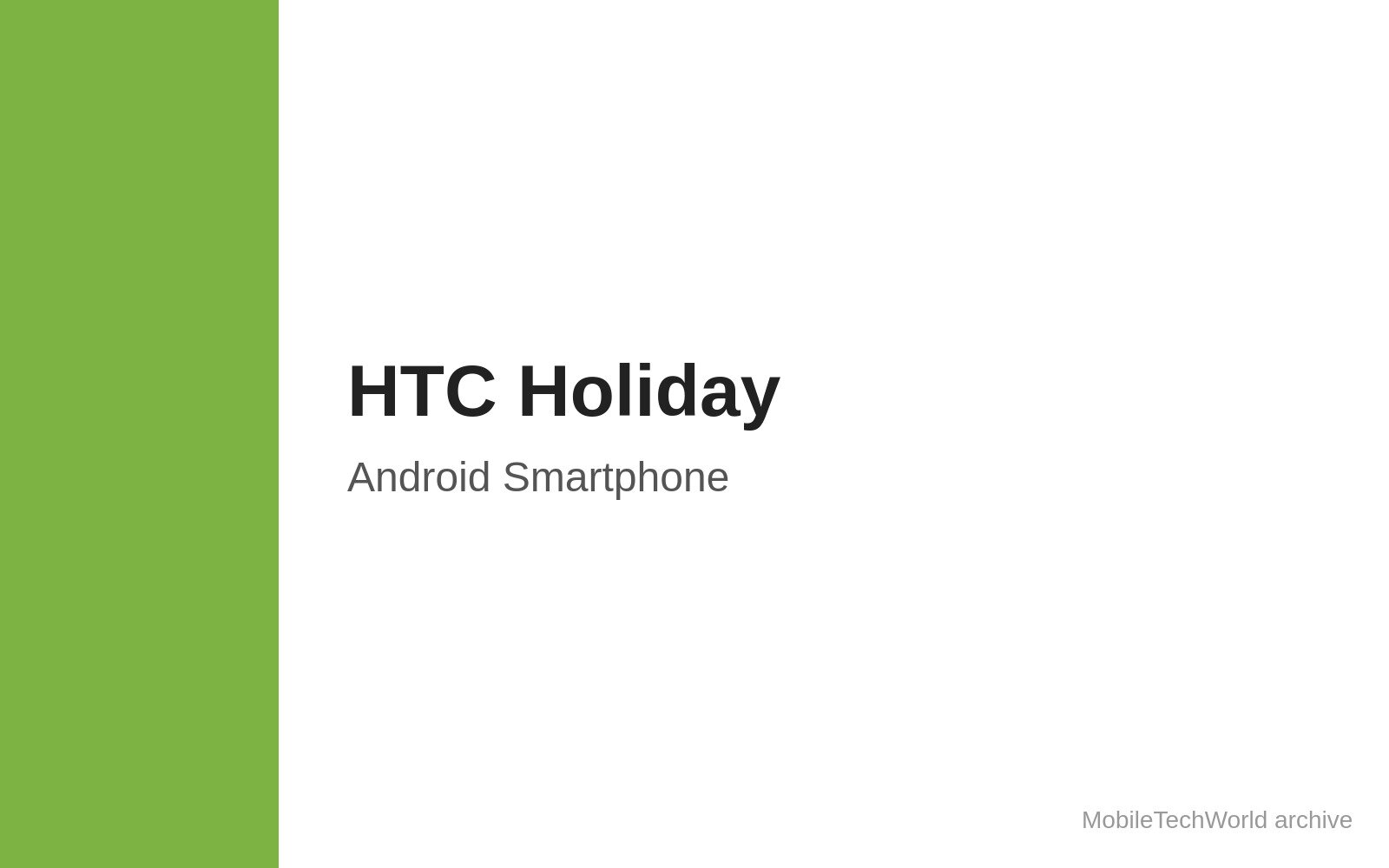 HTC Holiday/Vivid smartphone