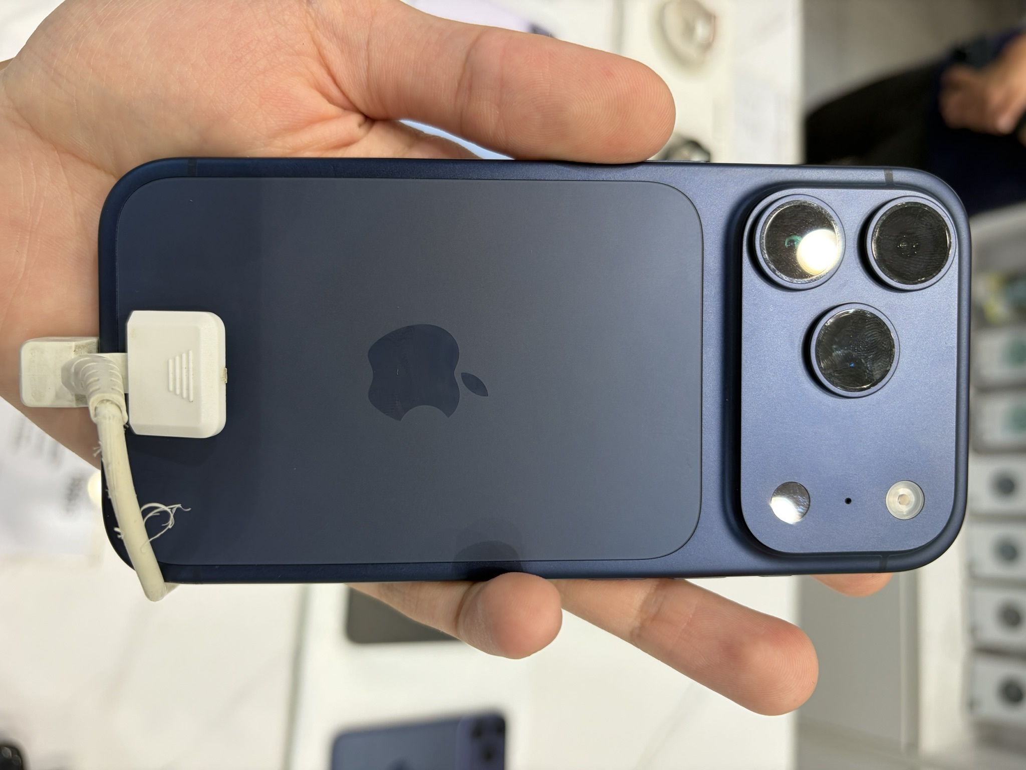iPhone 17 Pro Deep Blue ready to pair with Pride Edition Sport Loop Apple Watch
