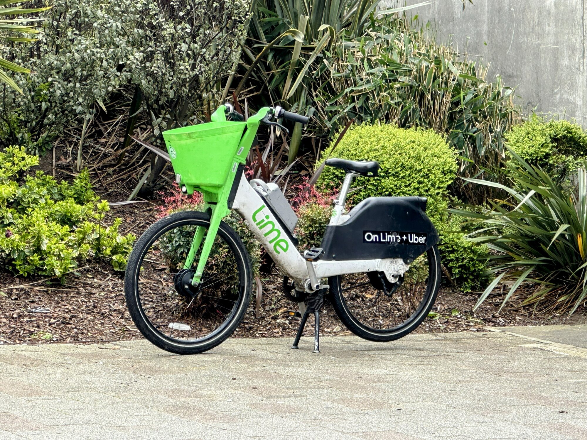 Lime IPO filing context - Lime e-bike parked on a paved surface
