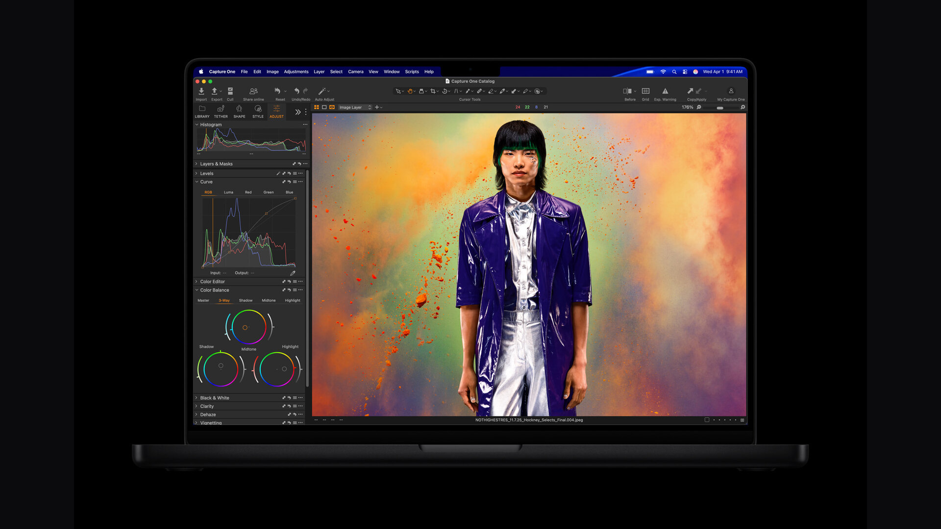 Photo editing on a MacBook Pro, a workflow the OLED MacBook Pro should improve