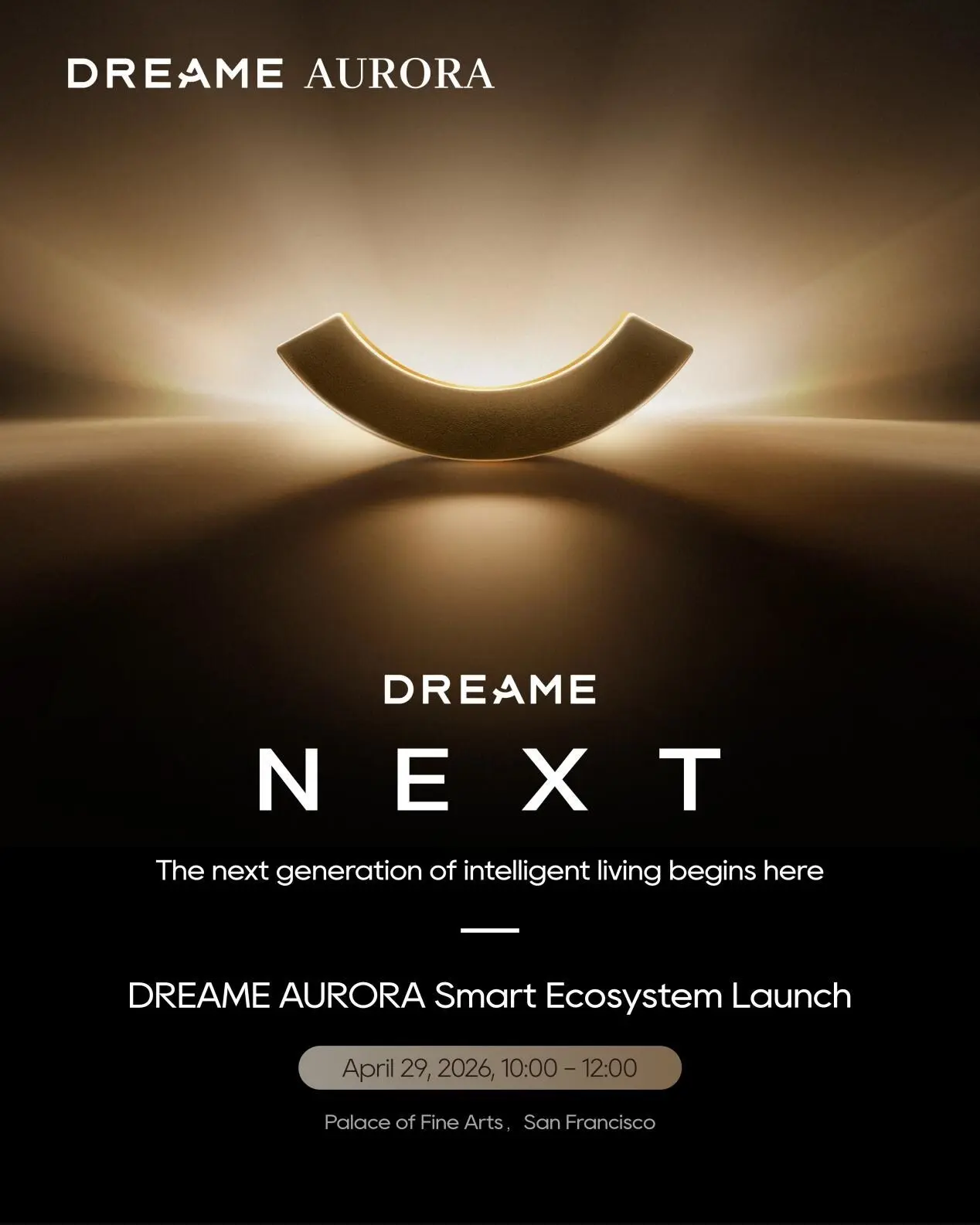 Dreame Aurora overseas debut launch poster from Dreame Technology