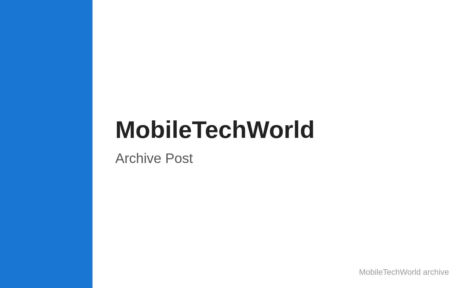MobileTechWorld site placeholder