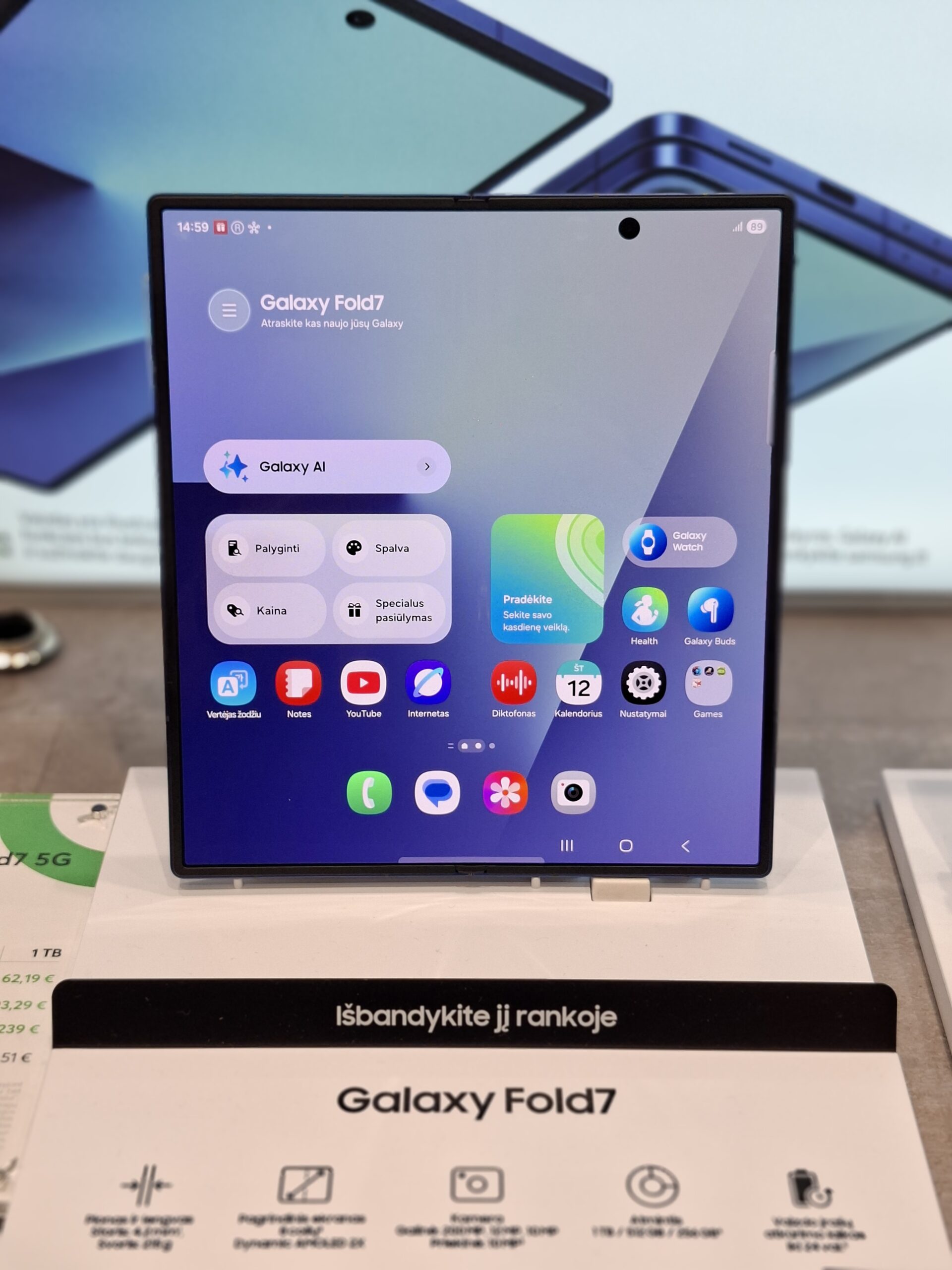 Samsung Galaxy Z Fold 7 unfolded as a foldable smartphone reference