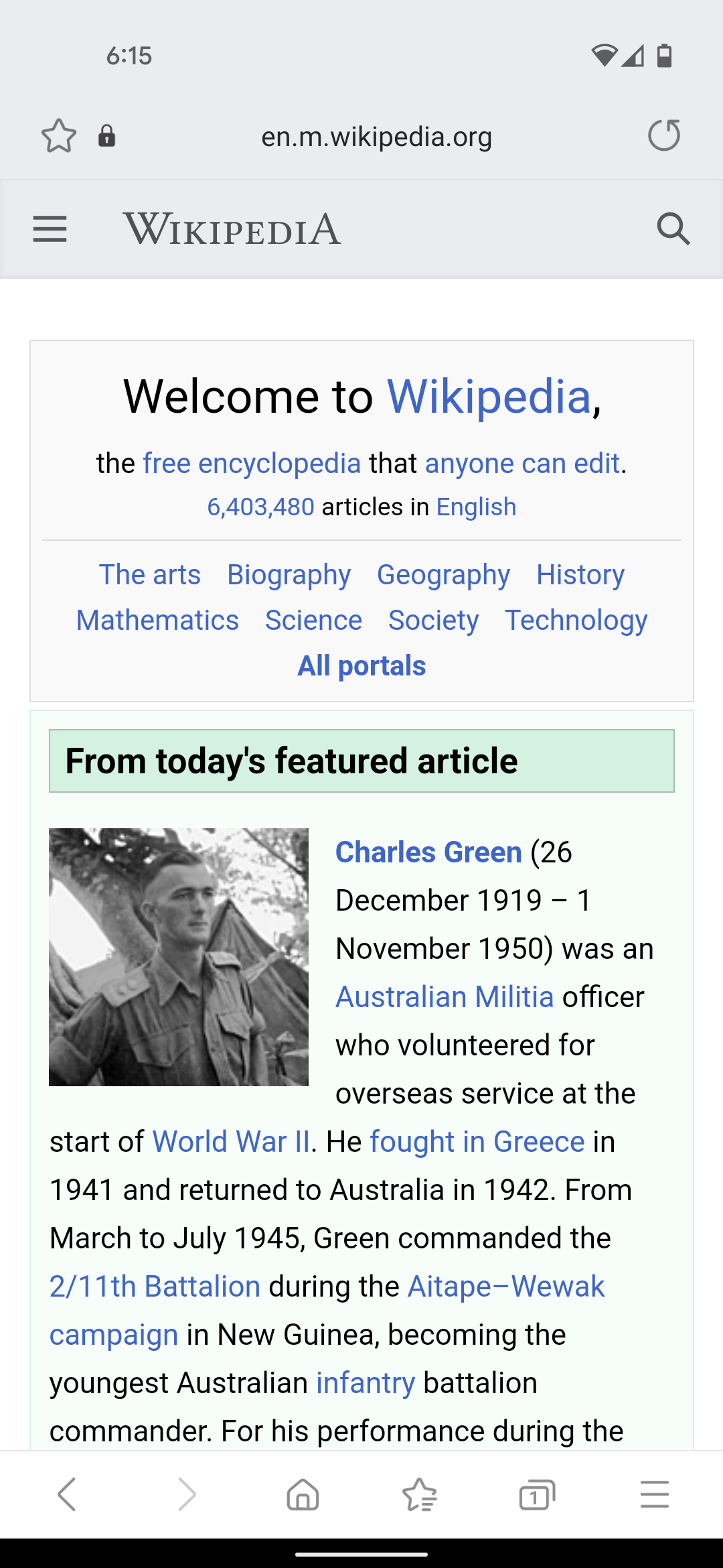 Samsung Internet 15 browser interface