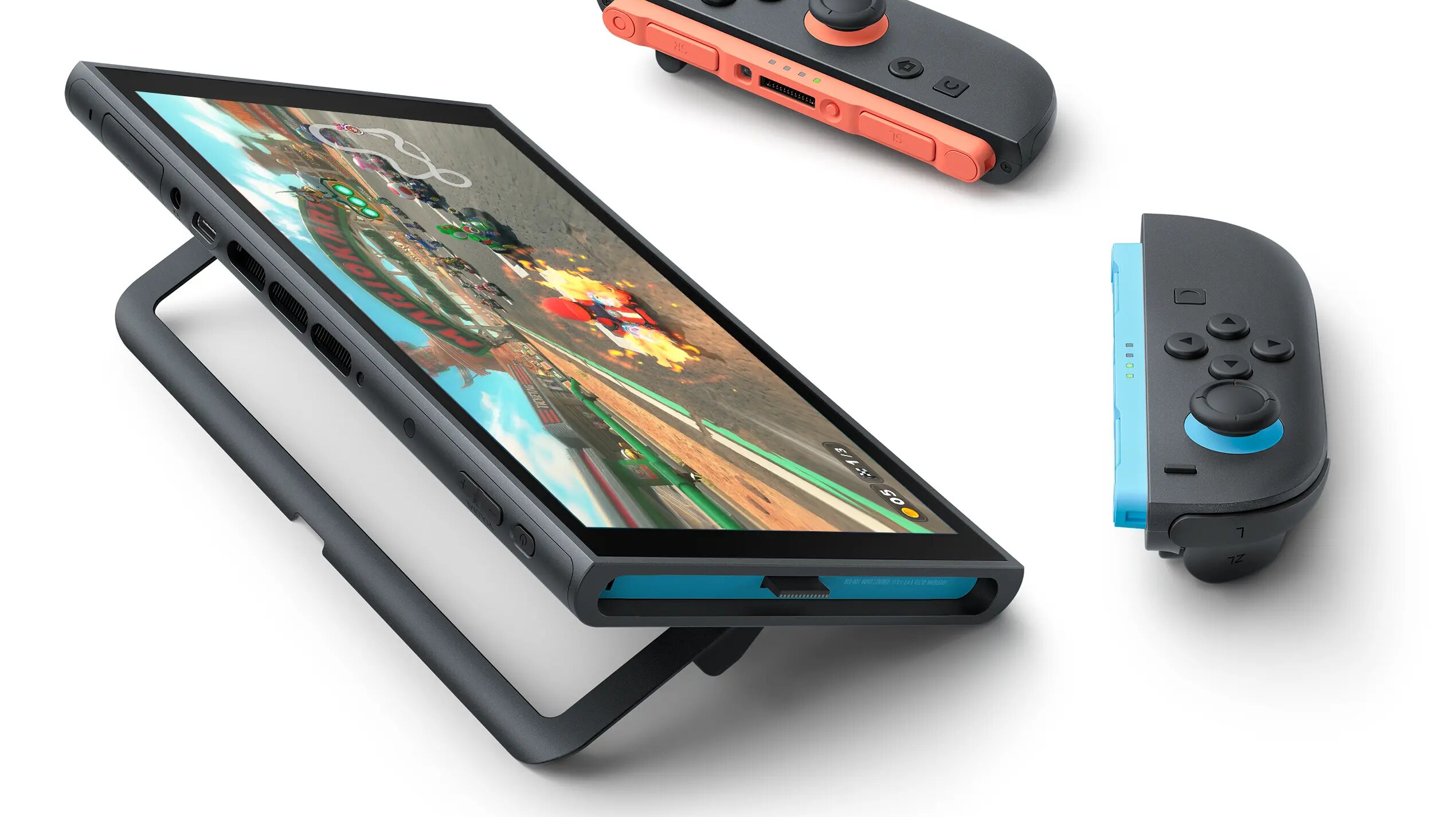 Nintendo Switch 2 UK handheld mode with Joy-Con 2 controllers attached