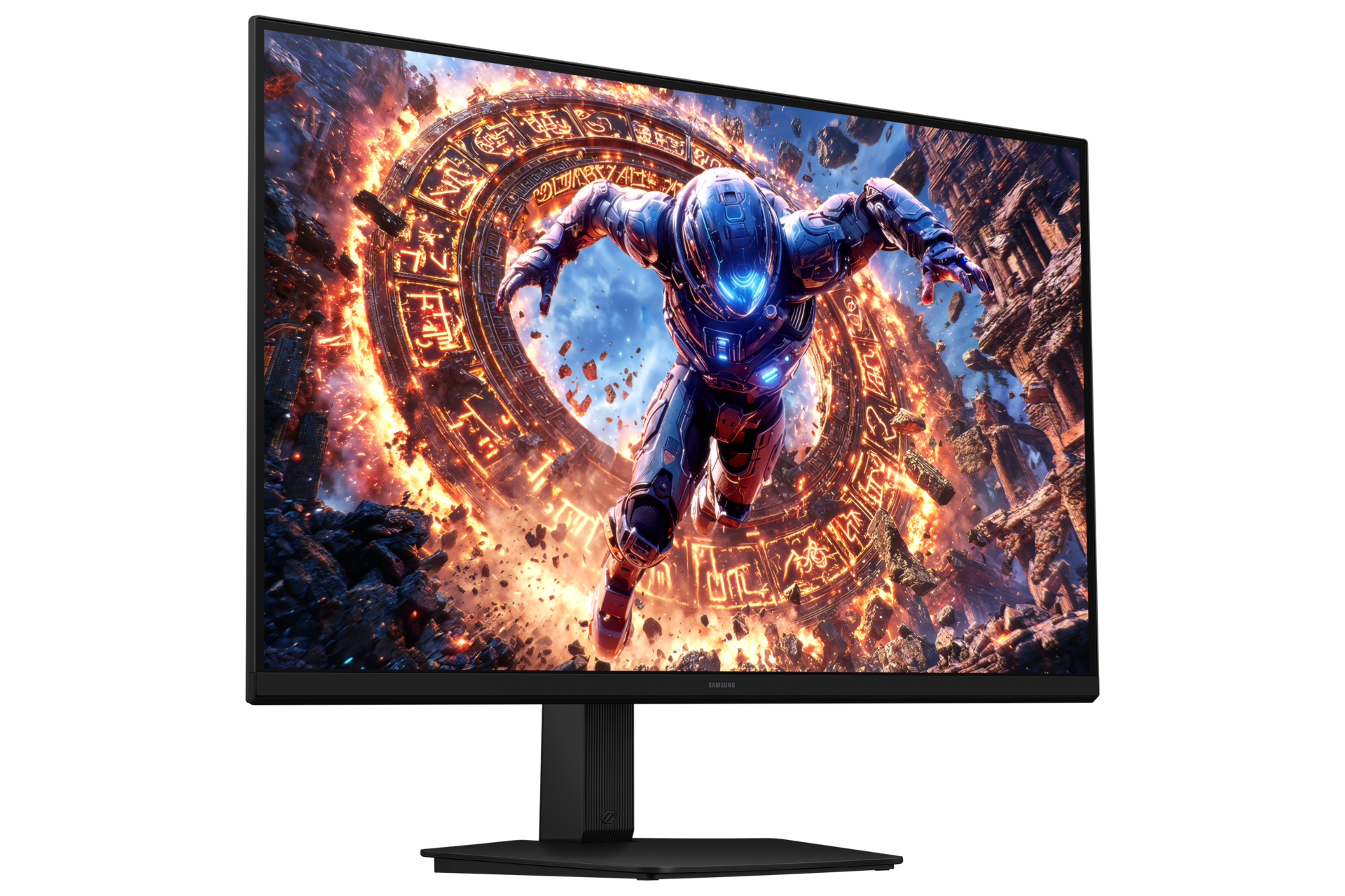 Samsung Odyssey G8 6K gaming monitor angled front view